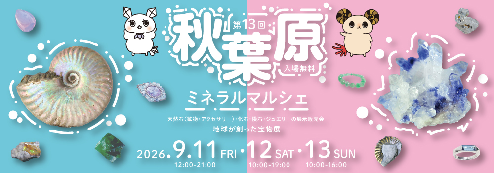 【入場無料】第13回秋葉原ミネラルマルシェ開催のお知らせ